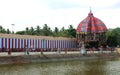 The devotees pulls the great temple car of Thiruvarur in the festival.